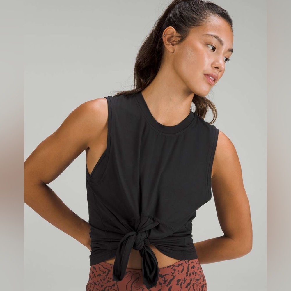 Lululemon Modal-Silk Blend Tie-Front Yoga Tank Top